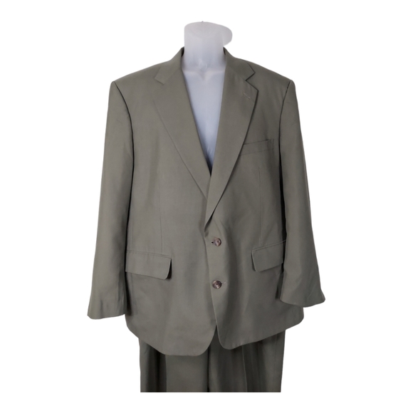 Gerald Austin London NY 40R 40/30 2 Button Green Suit Blazer Sports Coat Pants - Picture 6 of 14